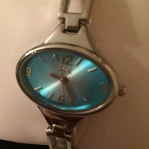 LEI LADIES SILVER TONE WATCH With Blue DIAL